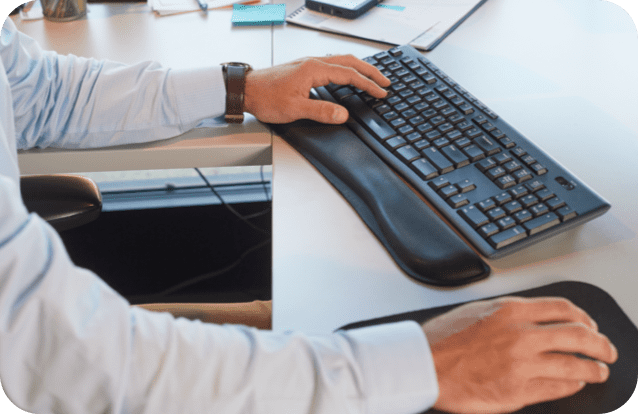 Hands on a keyboard